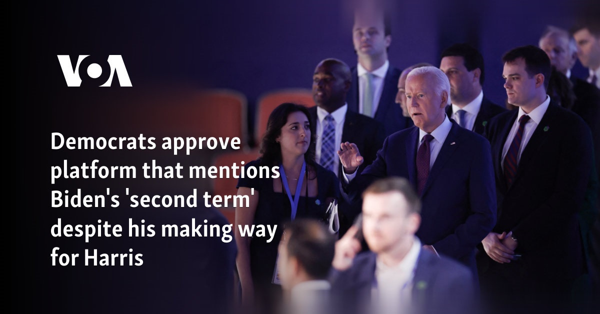 Democrats approve program that mentions Biden’s “second term” even though he made way for Harris