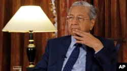 PM Malaysia Mahathir Mohamad di Putrajaya, Malaysia, Senin (13/8). 