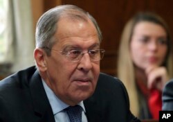 Russian foreign minister Sergei Lavrov attends a meeting on forming a constitutional committee in Syria at the European headquarters of the United Nations in Geneva, Switzerland, Dec. 18, 2018.