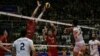 Volleyball , Iran VS Russia in nationals league , مسابقه والیبال تیم های ملی ایران و روسیه در لیگ ملتها در ارومیه