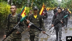 Moro Islamic Liberation Front (MILF) rebels in Maguindanao province, Philippines, Sept. 5 2011.