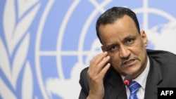 United Nations Special Envoy for Yemen, Ismail Ould Cheikh Ahmed, during press conference following peace negotiations in Geneva, June 19, 2015.