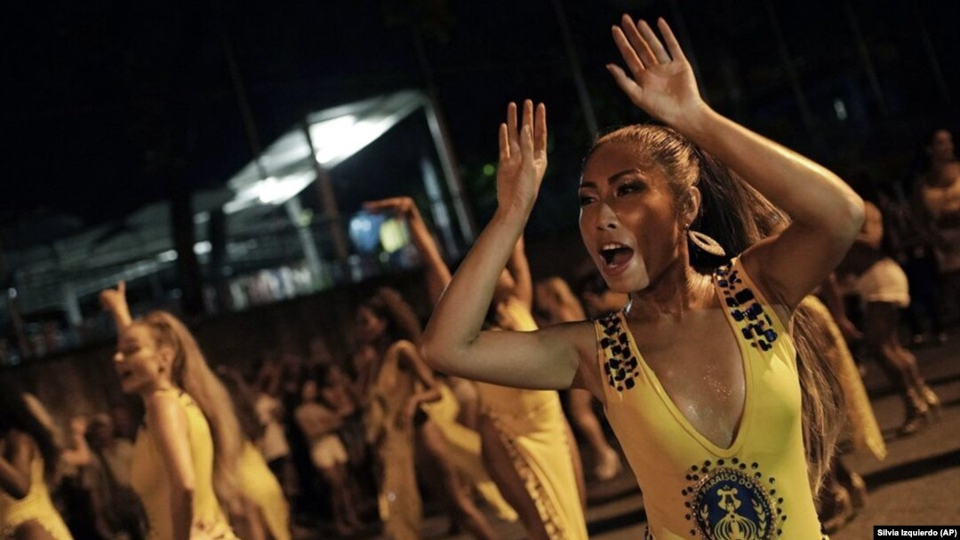 Foreign Dancers Train In Samba At Brazilian Carnival