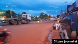 ດ່ານປິດເສັ້ນທາງກວດກາ ໃນເມືອງໄຊທານີ ເມື່ອວັນທີ 23 ກັນຍາ 2021.