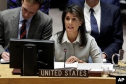 The decision to recognize Jerusalem as the capital of Israel reflects the “will of the American people,” U.S. Ambassador Nikki Haley told the Security Council, Dec. 8, 2017.