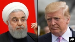 Perezida wa Irani Hassan Rouhani kumwe n'uwa Amerika Donald Trump 