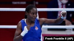 Jogos Olímpicos - Alcinda Helena Panguana, pugilista moçambicana no ringue a 27 de Julho de 2021