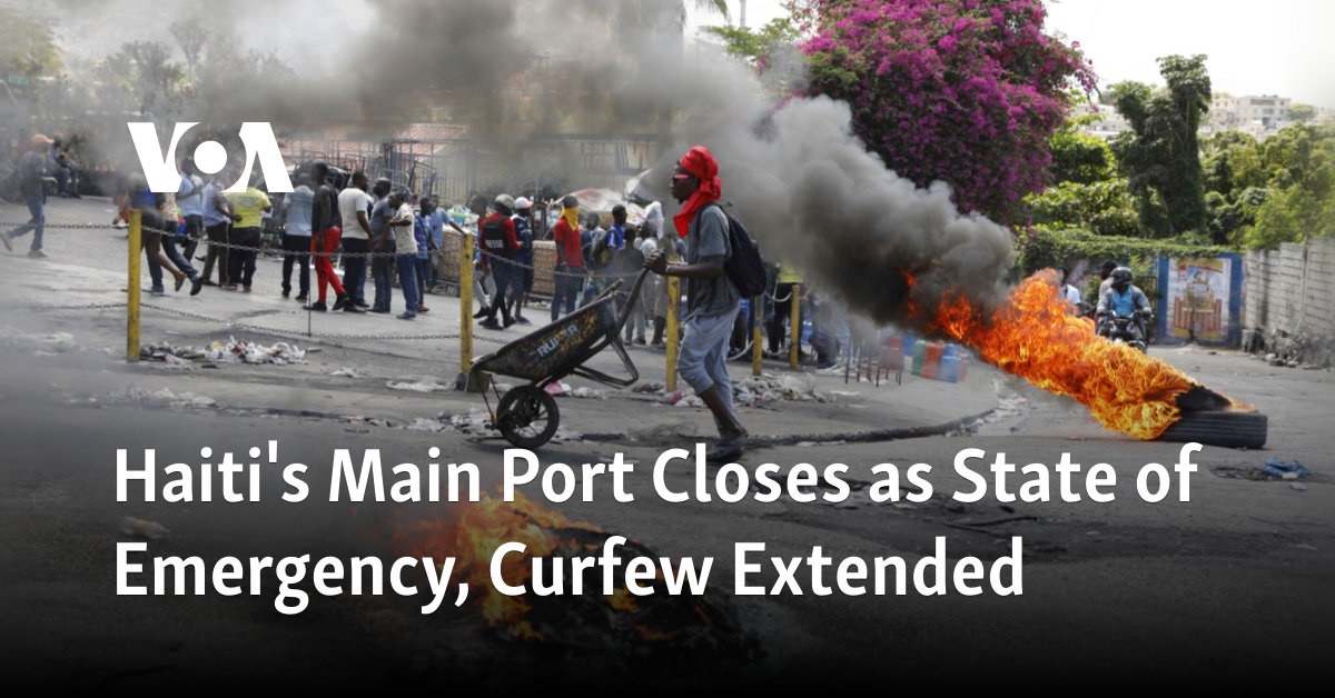 Haiti's Main Port Closes as State of Emergency, Curfew Extended