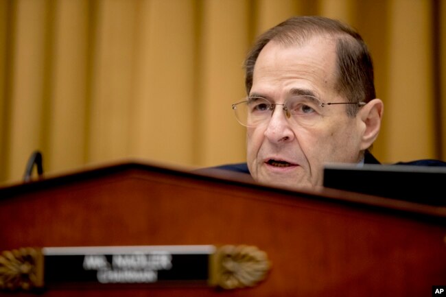 FILE - House Judiciary Committee Chairman Jerrold Nadler, D-N.Y., is seen during a committee hearing on Capitol Hill, in Washington, Feb. 8, 2019.