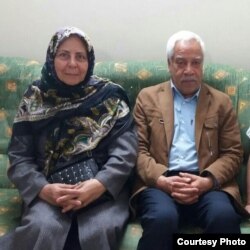 Sadigheh Maleki and her husband, Iranian teachers union leader Hashem Khastar.