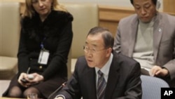 United Nations Secretary-General Ban Ki-moon addresses the Security Council (File Photo)