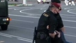  برخورد شدید پلیس با مخالفان رئیس جمهوری بلاروس در آستانه انتخابات