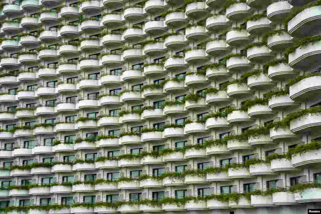 The Shangri-La Hotel next to Chao Phraya River is seen after the government eased some protective measures following the COVID-19 outbreak, in Bangkok, Thailand.