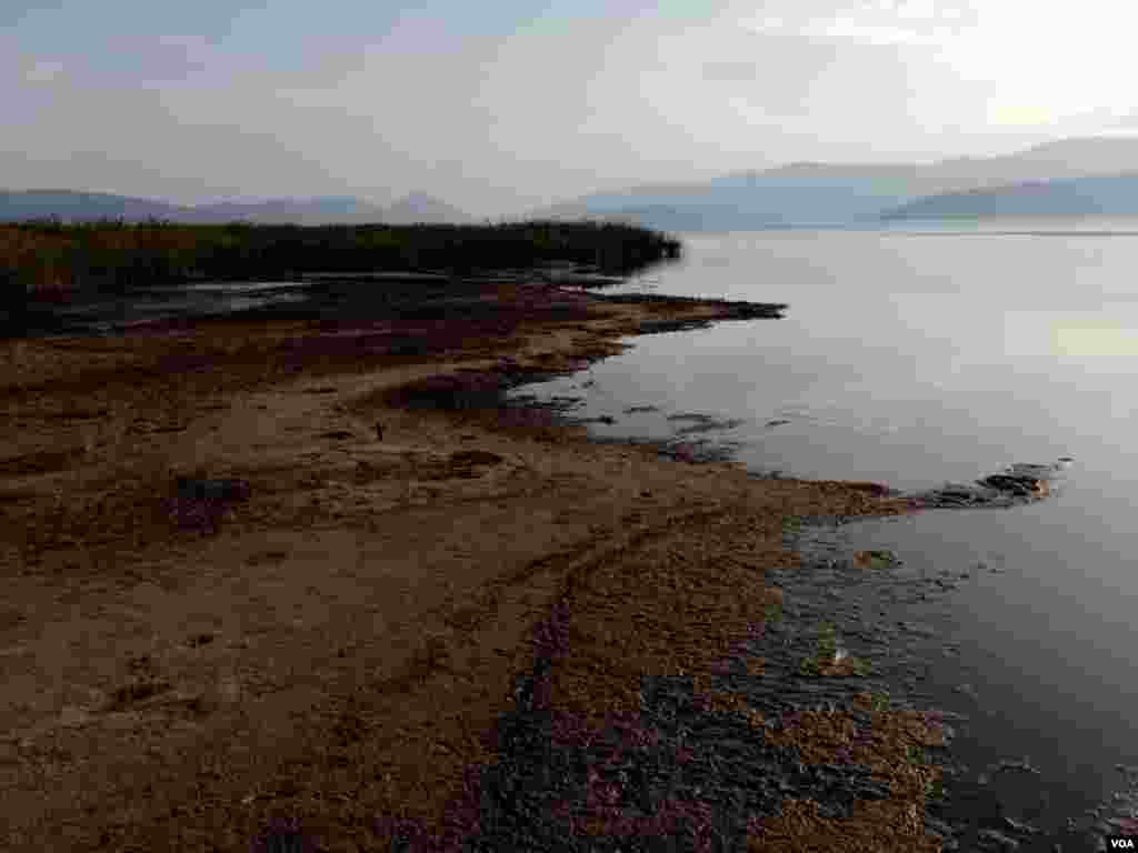 Prespa Lake low level of the water - 14