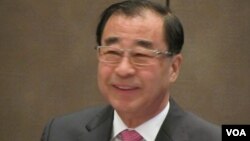 台湾亚东关系协会会长廖了以( 美国之音 张佩芝拍摄 )