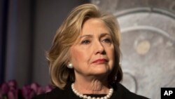 FILE - Hillary Rodham Clinton is seen in New York, Nov. 21, 2014.