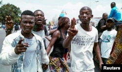 Congolese opposition protests in the streets of Kinshasa to push toward the exit of President Joseph Kabila, Kinshasa , DRC, September 19, 2016.