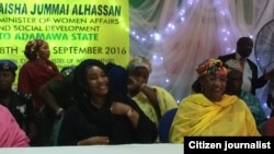 ADAMAWA: Ministar Mata da jin dadin jama'a Aisha Jummai Alhassan a hannun dama a taron mata da aka yi a Yola