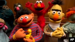 Bert y Ernie, Elmo, y otras marionetas son parte de la donación de la familia de Jim Henson a la Institución Smithsonian.