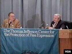 法沃尔牧师和弗林特进行辩论(Thomas Jefferson Center for the Protection of Free Expression)