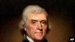 ທ່ານ Thomas Jefferson ປະທານາທິບໍດີຄົນທີ່ສີ່ຂອງສະຫະລັດ ແລະເປັນຜູ້ຮ່າງຄໍາປະກາດ ເປັນເອກະລາດ ຈາກການປົກຄອງຂອງອັງກິດ.