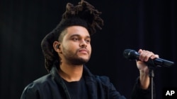 Abel Tesfaye, known by his stage name the Weeknd, performs on NBC's "Today" show on May 7, 2015, in New York. 