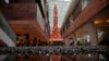 The "Pillar of Shame" statue, a memorial for those killed in the 1989 Tiananmen crackdown, is displayed at the University of Hong Kong, Oct. 13, 2021. 