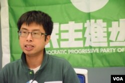 被否決參選資格的香港民進黨楊繼昌。（美國之音湯惠芸攝）