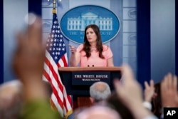 Vocera adjunta de la Casa Blanca, Sarah Huckabee.