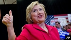 Le candidat démocrate Hillary Clinton, à l'Université de Transylvanie à Lexington, Ky, le 16 mai 2016 .