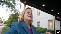 Rep. Ileana Ros-Lehtinen, R-Fla., arrives for a closed-door GOP meeting on immigration, on Capitol Hill in Washington, June 13, 2018.