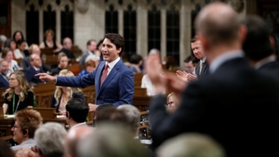 Thủ tướng Canada Justin Trudeau phát biểu trong một cuộc họp với Quốc hội.