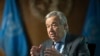 United Nations Secretary-General Antonio Guterres speaks during interview at the UN Headquarters, Jan. 20, 2022, in New York. 