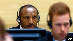 Bosco Ntaganda, a Congo militia leader known as The Terminator, waits for the start of his trial at the International Criminal Court in The Hague, Netherlands, Sept. 2, 2015.
