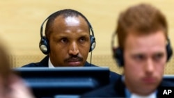 Bosco Ntaganda, a Congo militia leader known as The Terminator, waits for the start of his trial at the International Criminal Court in The Hague, Netherlands, Sept. 2, 2015.