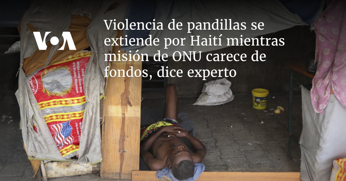 Violencia de pandillas se extiende por Haití mientras misión de ONU carece  de fondos, dice experto