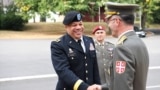 USA, Ohio, John Harris commander of National guard of Ohio and Milan Mojsilovic Chief of staff of the Serbian military 