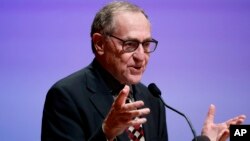 FILE - Law professor Alan Dershowitz is seen speaking in New York, May 28, 2013.