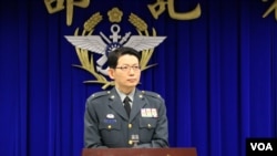 台湾国防部发言人罗绍和少将（美国之音杨明拍摄）