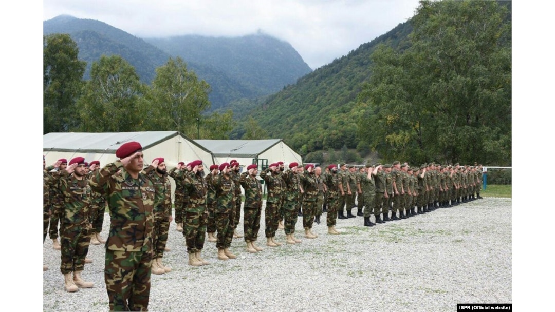 FILE - A two-week-long joint exercise, DRUZBA 2017, between special forces of Pakistan and Russia armies is held in Minralney Vody, Russia.