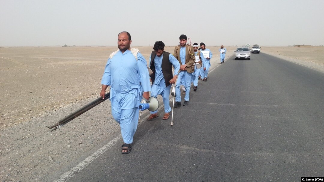 About 400 kilometers into the march, the group grew from eight to 59 men. By this week the march had grown to about 200.