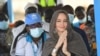 Angelina Jolie assistant à la cérémonie dédiée aux réfugiés, Dori, le 20 juin 2021. (VOA/Lamine Traoré)