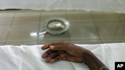 FILE - An AIDS patient in Kinshasa.