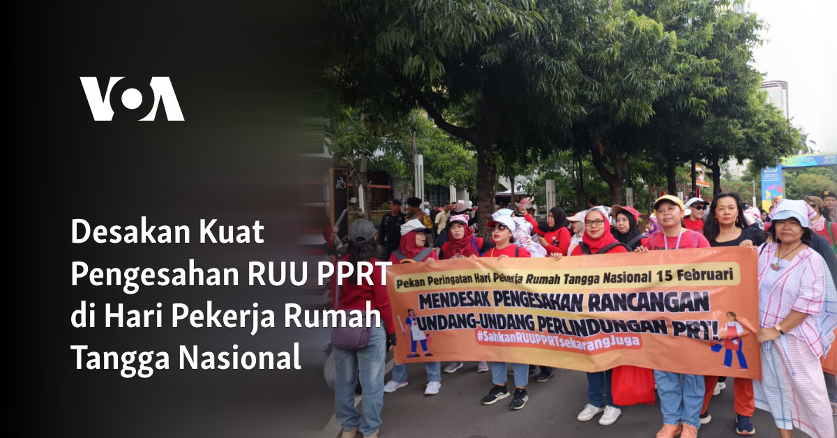 Konfirmasi RUU PPRT yang kuat tentang Konfirmasi pada Hari Pekerja Ibu Housewater Nasional