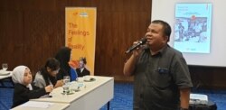 Ajiwan Arief dari SIGAB mengatakan film jadi sarana efektif untuk mengikis stigma di masyarakat. (VOA/Rio Tuasikal)