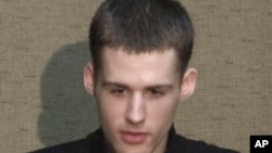 In image taken from video, U.S. citizen Matthew Todd Miller speaks at an undisclosed location in North Korea, Aug. 1, 2014.