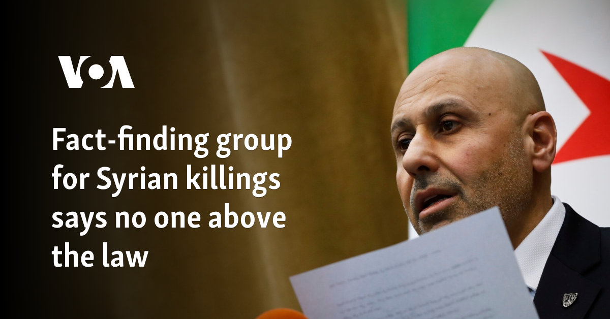 Fact-finding group for Syrian killings says no one above the law