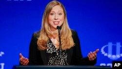 Chelsea Clinton, vice chair of the Clinton Foundation, speaks during a student conference for the Clinton Global Initiative University.