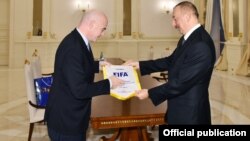 İlham Əliyev və FIFA-nın prezidenti Canni İnfantino
