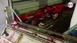 Video muestra el vehículo y el asfalto cubierto con la sangra de las víctimas del ataque 